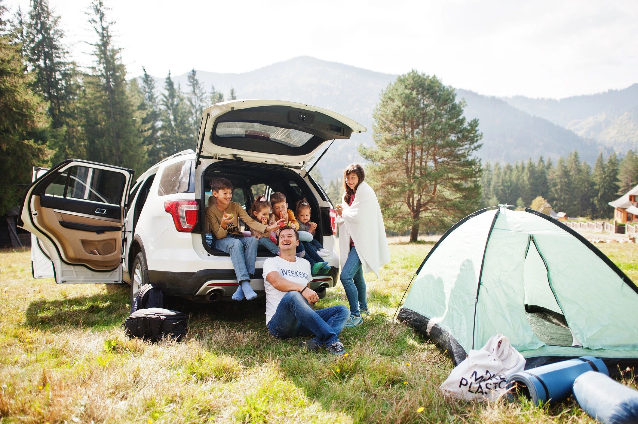 Family enjoying vacation together
